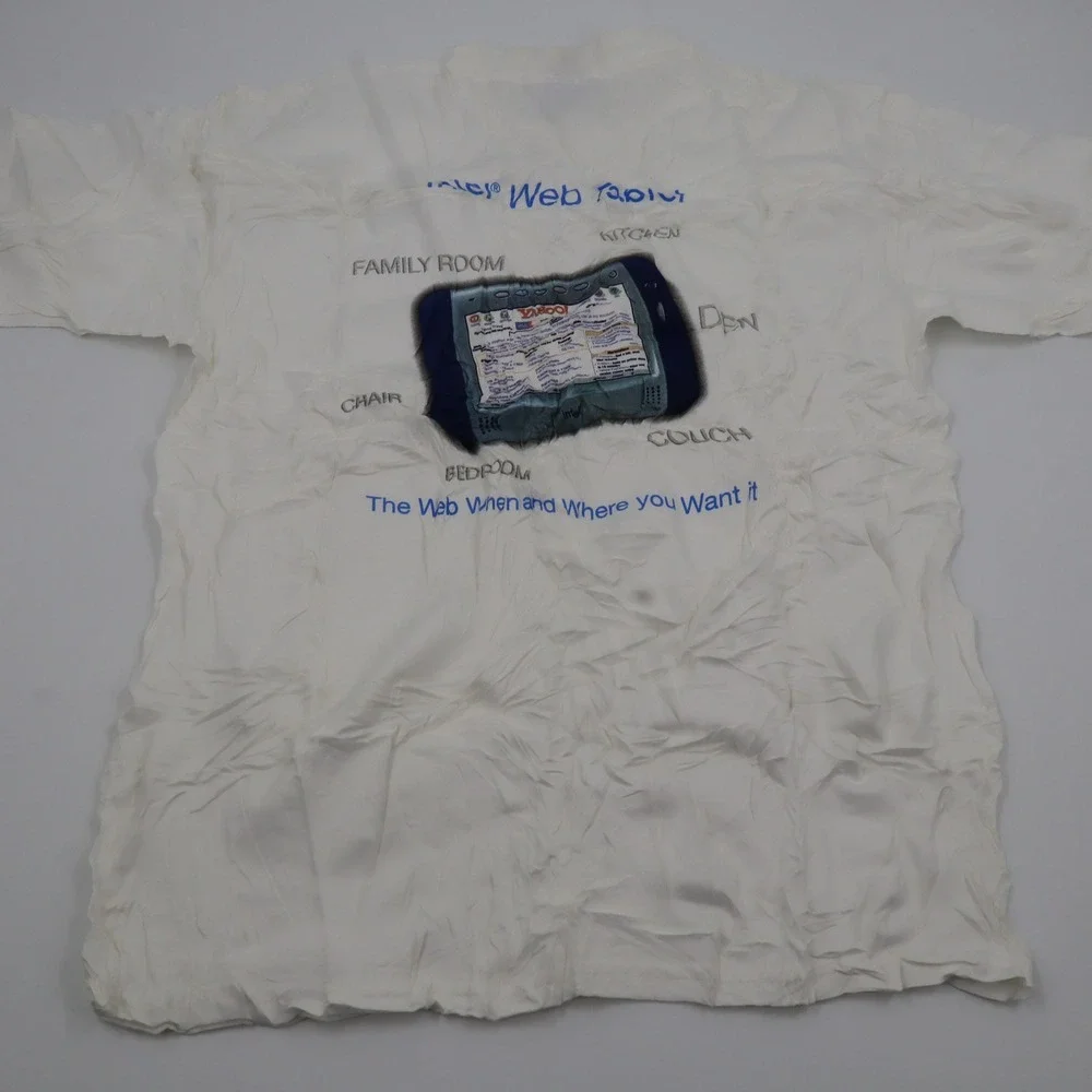 Intel Web Tablet Promo Gildan T-Shirt Mens Large‎ White Vintage Y2K Tech Graphic